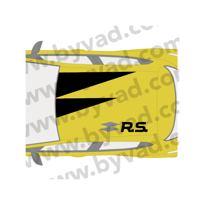 Stickers de toit Clio RS18