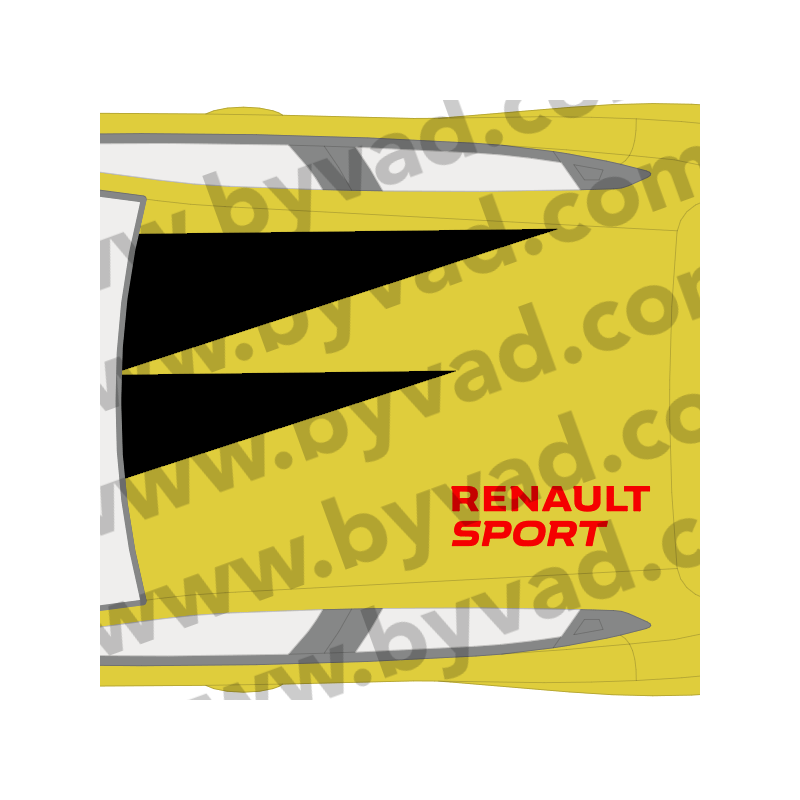 Stickers de toit Clio R18 Renault sport