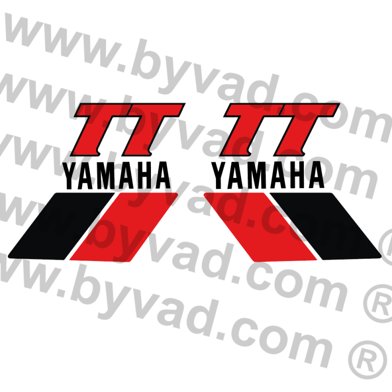 Deux autocollants moto YAMAHA TT600