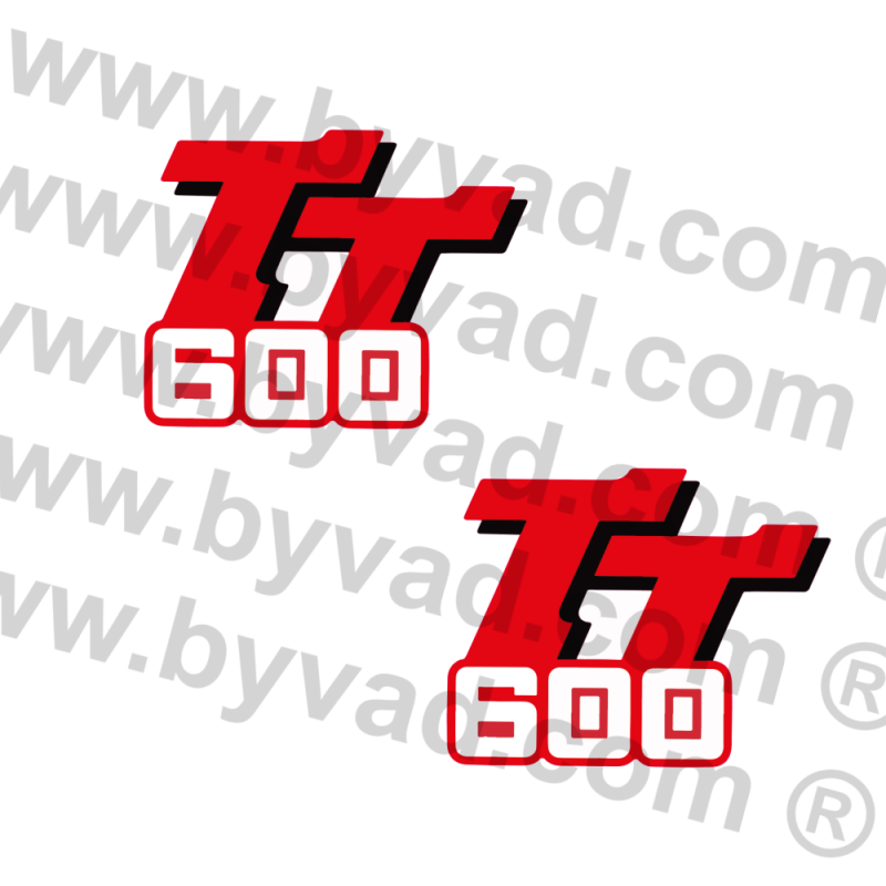 Deux autocollants moto YAMAHA TT350