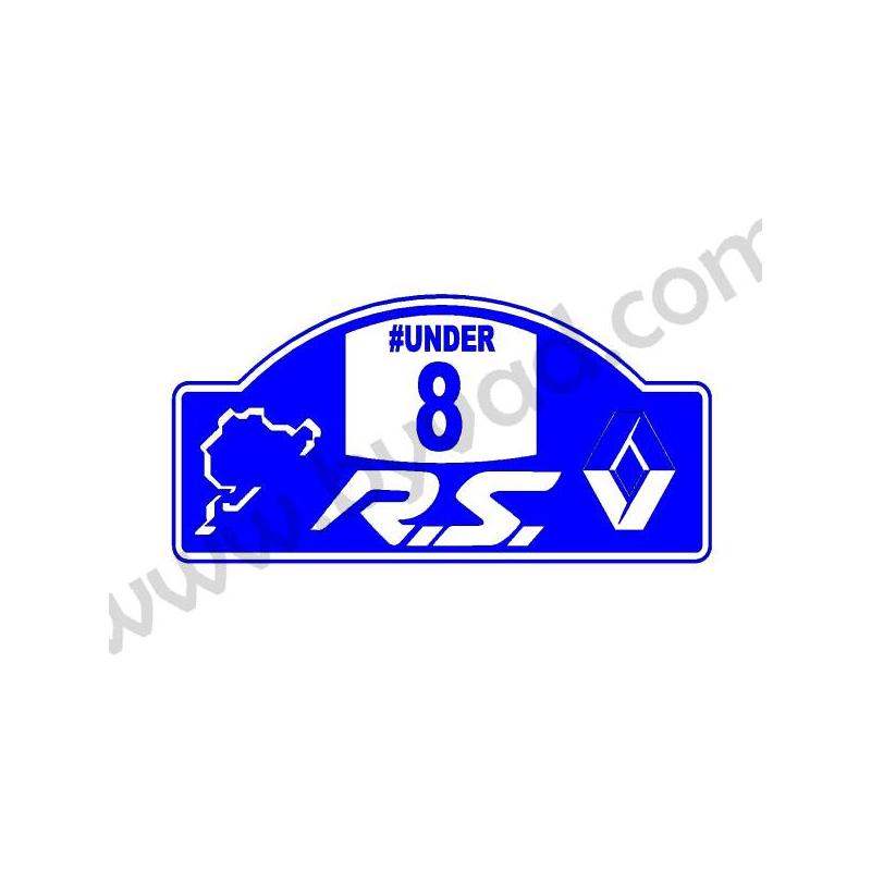 Stickers auto plaque de rallye Under8