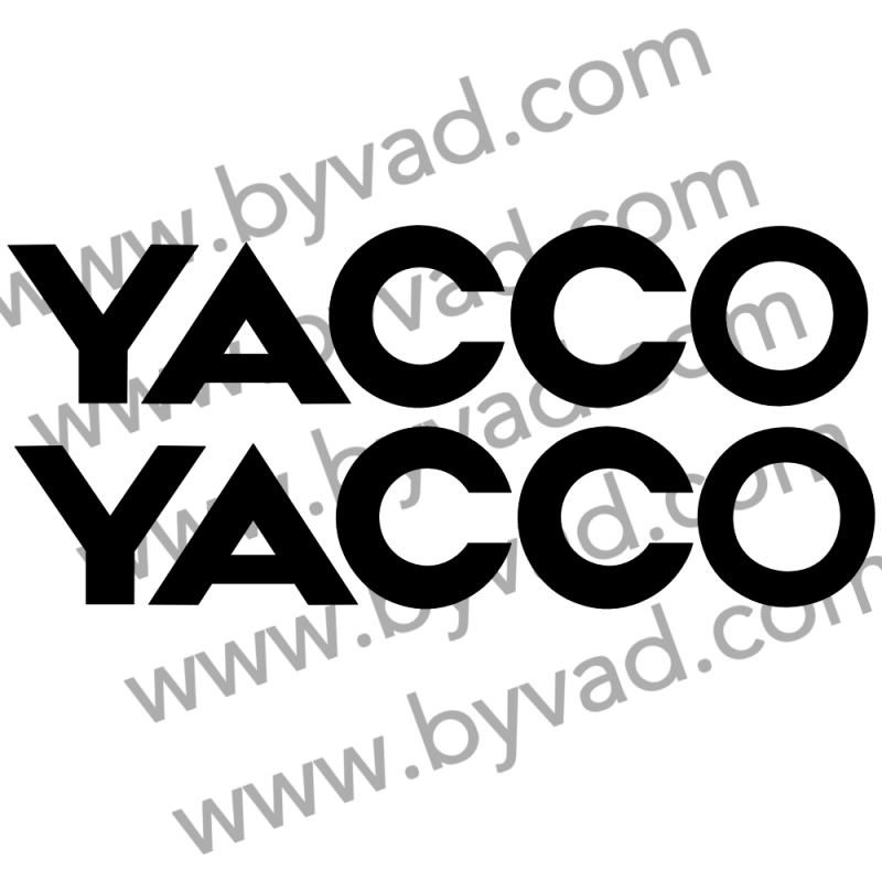 2 stickers YACCO 30 cm