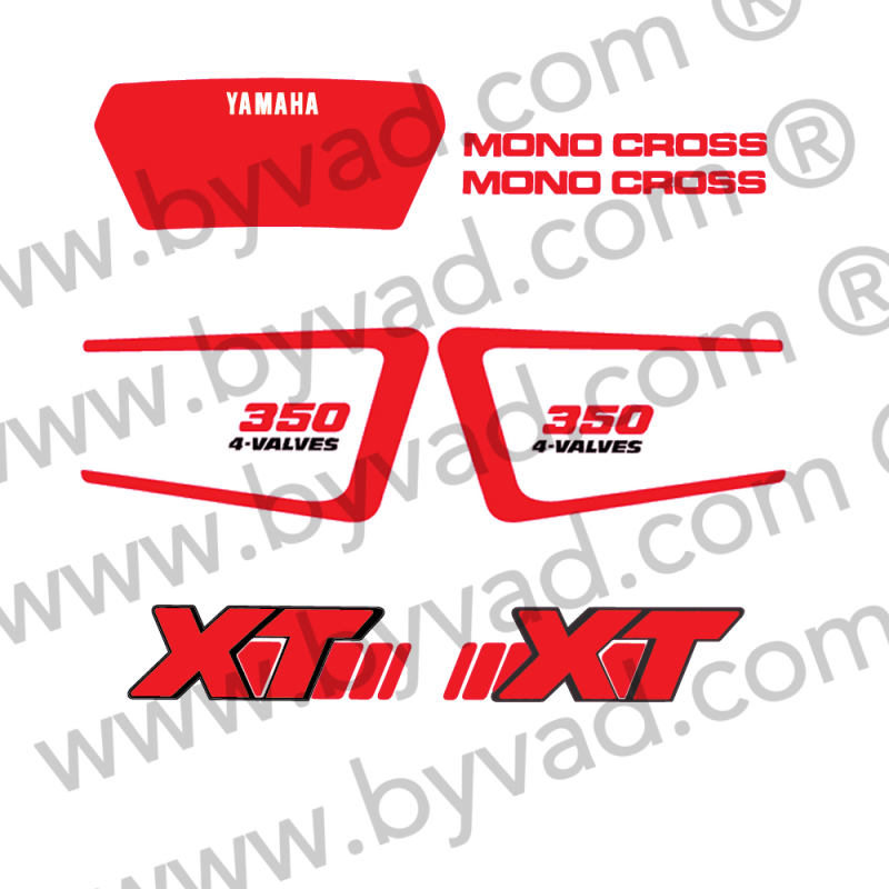 Kit déco Moto Yamaha 350 XT blanche