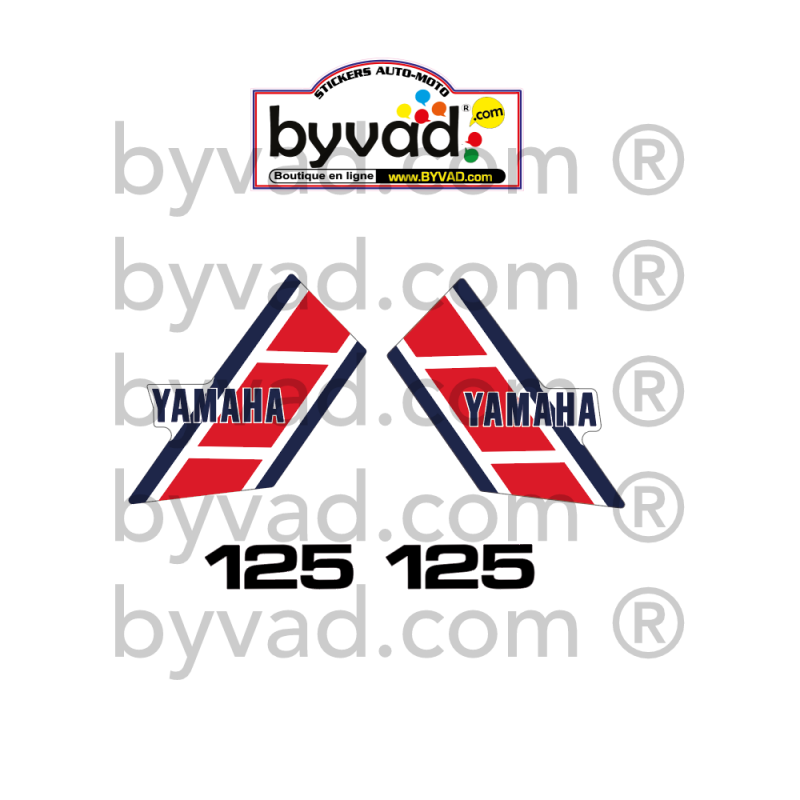 Kit complet stickers YAMAHA 125 YZ H 1981