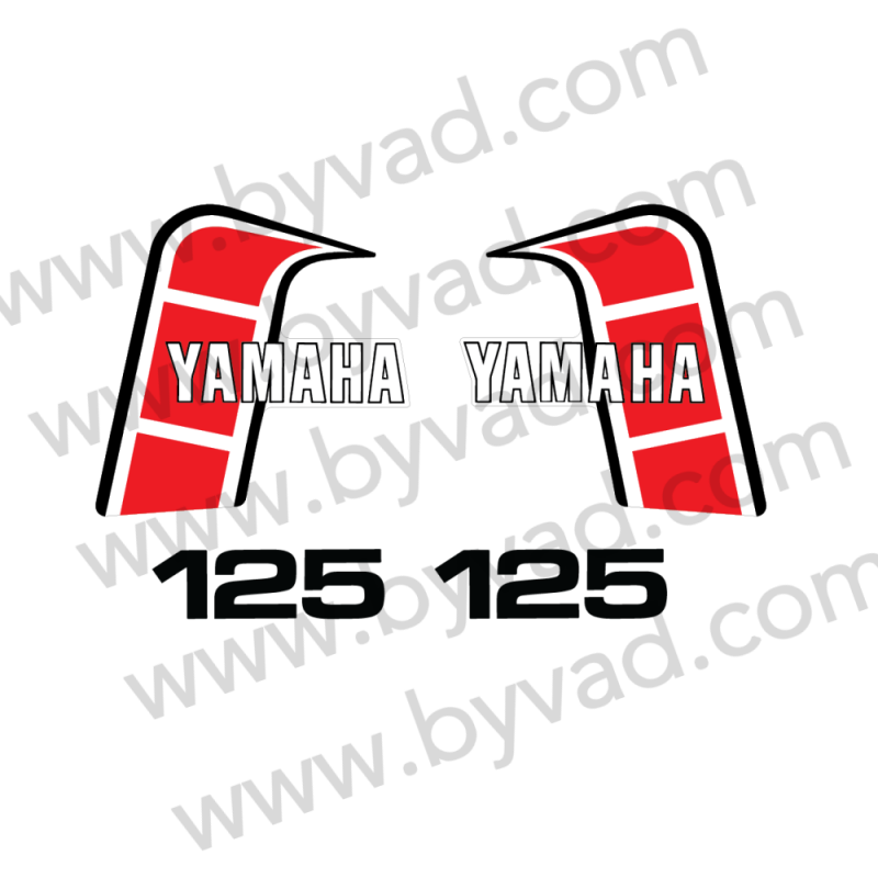 Kit complet stickers YAMAHA 125 YZ J 1982