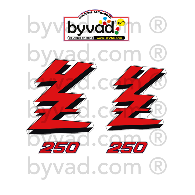 Kit complet stickers YAMAHA 250 YZ 1989