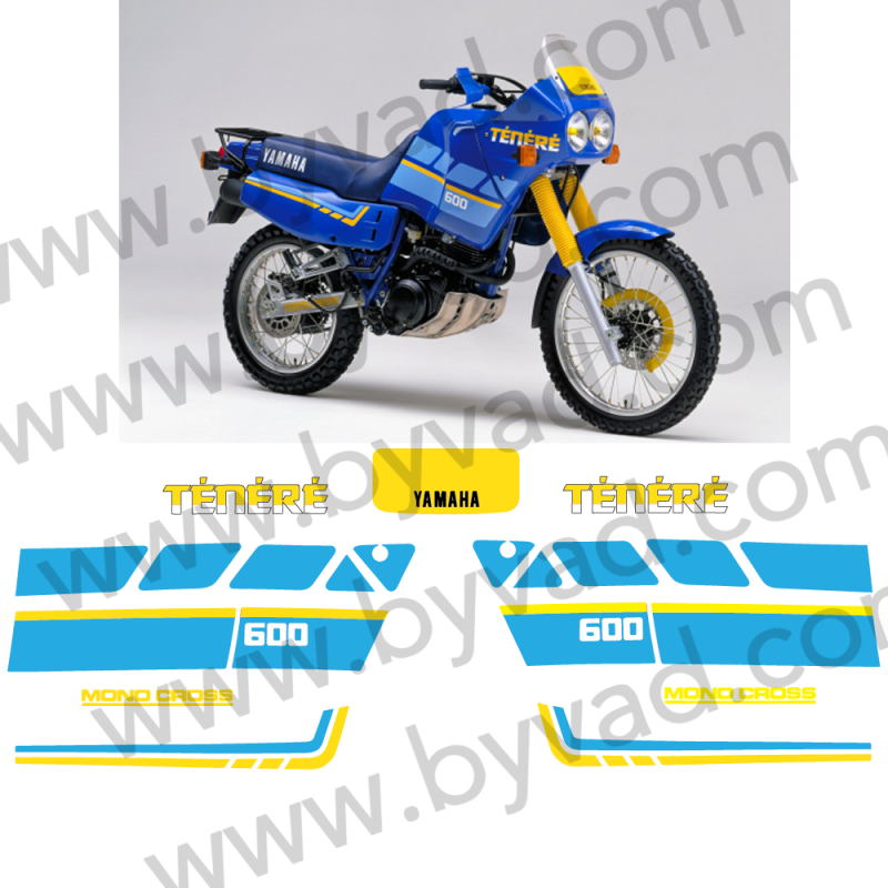 Autocollants Stickers Yamaha tenere 600 Paris Alger Dakar - EPOQUEAUTO69