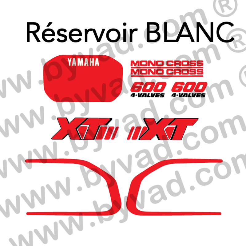 YAMAHA 600 XT 2KF Réservoir BLANC BYVAD