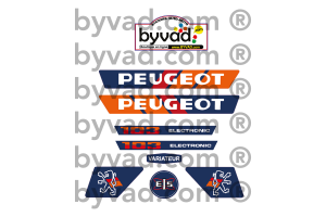 Kit autocollants Peugeot 103 MVL FOND BLEU