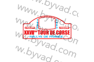 1 Plaque de Rallye Adhésive Tour de Corse 1983