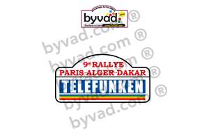 1 Plaque de Rallye Adhésive Paris Dakar 1987