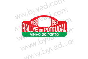 1 Plaque de Rallye Adhésive Rallye du Portugal 1988