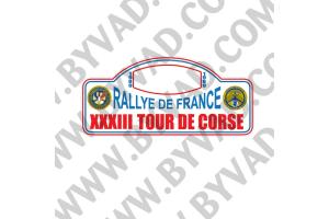 1 Plaque de Rallye Adhésive Tour de Corse 1989