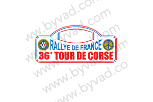 1 Plaque de Rallye Adhésive Tour de Corse 1992