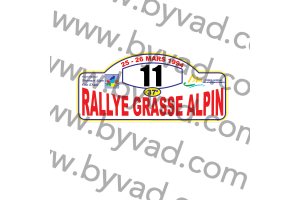 1 Plaque de Rallye Adhésive Rallye Grasse Alpin 1994