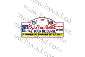 1 Plaque de Rallye Adhésive Tour de Corse 1998