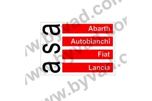 2 Stickers ASA Abarth Autobianchi Fiat Lancia