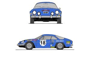 Kit déco Alpine A110  Monte Carlo 1973