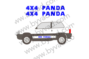 2 Stickers 4x4 PANDA