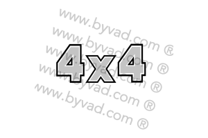 Sticker 4x4 PANDA pour capot