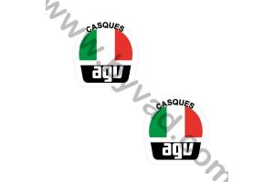 2 Stickers Casques AGV
