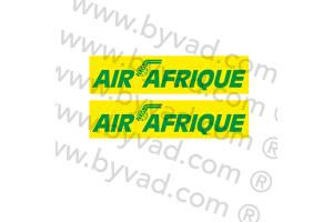 Deux autocollants AIR AFRIQUE pour déco Moto DAKAR