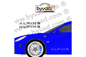 2 Stickers ALPINE TEXTE CONTOUR 60  cm