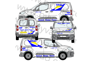 Kit déco Assistance Renault Sport DIAC taille S (Kangoo, Partner, Berlingo)