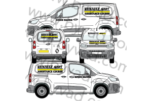 Kit déco Assistance Renault Sport Simon Racing taille S (Kangoo, Partner, Berlingo)