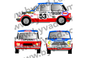 Kit déco Autobianchi A112 Abarth Monte Carlo 1976