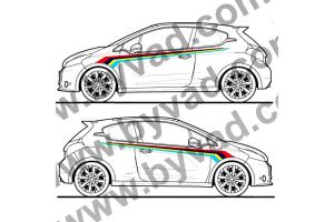 Bandes latérales R2 pour 206, 207, 208 ...