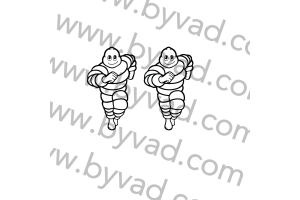 2 Stickers bibendum michelin