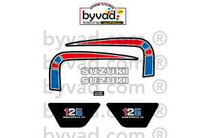 Kit Stickers MOTO SUZUKI TS 125 C Rouge 1978