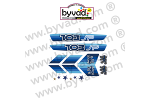 Kit autocollants Peugeot 103 SP Bleu