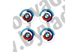 Kit de 4 stickers centre de roue BMW 1980