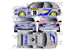 Kit déco Clio Diac - MONTE CARLO 1994 - Ragnotti Thimonier