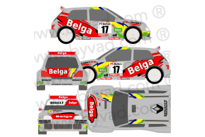 Kit déco Clio Maxi Belga Rallye de Ypres 1995