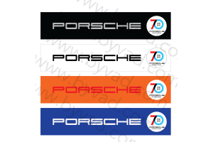 Cache plaque immatriculation PORSCHE 70 ANS