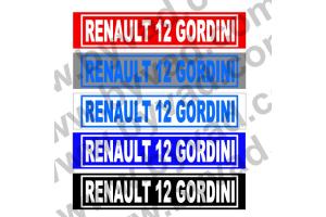 Cache plaque immatriculation Renault R12 Gordini