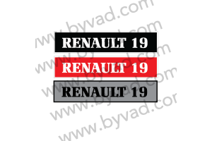 Cache plaque immatriculation Renault 19