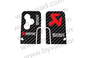 Sticker carte Renault 3 boutons Akrapovic