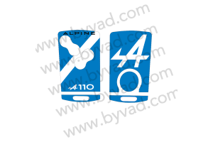 Autocollant de carte Alpine 4 boutons A110