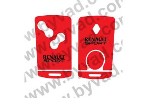 Sticker carte Renault 4 boutons RS Renault Sport