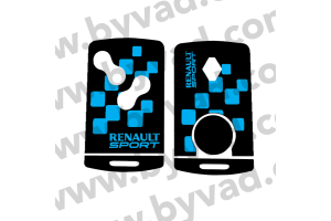 Sticker carte Renault 4 boutons Renault Sport Damier