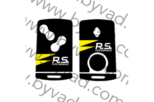 Sticker carte Renault 4 boutons RS PERFORMANCE