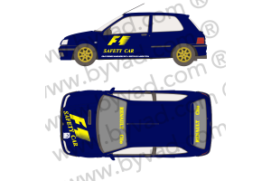 Kit déco Clio Williams F1 SAFETY CAR