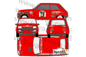 Kit déco R5 TS Carlos Sainz Rallye Shalimar 1980