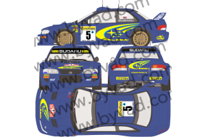 Kit déco SUBARU IMPREZA GT WRC Monte Carlo 1999 version FLUO