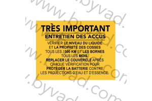 Sticker Renault Entretien des accus
