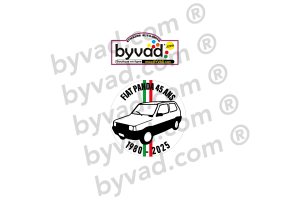 Autocollant Fiat Panda 45 Ans 1980-2025